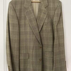 Hugo Boss Tan and Brown Sport Coat with Notched Lapel